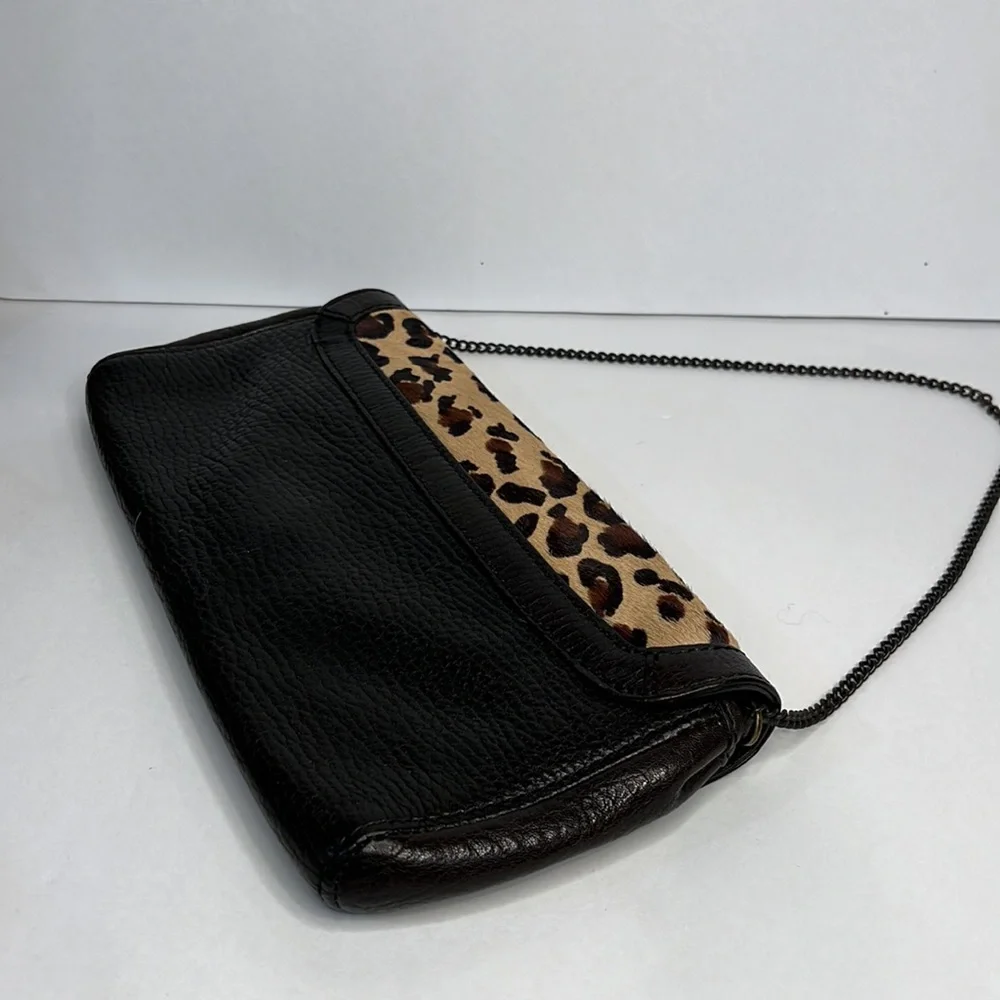Banana Republic Leather Leopard Clutch Bag - Picture 4 of 6